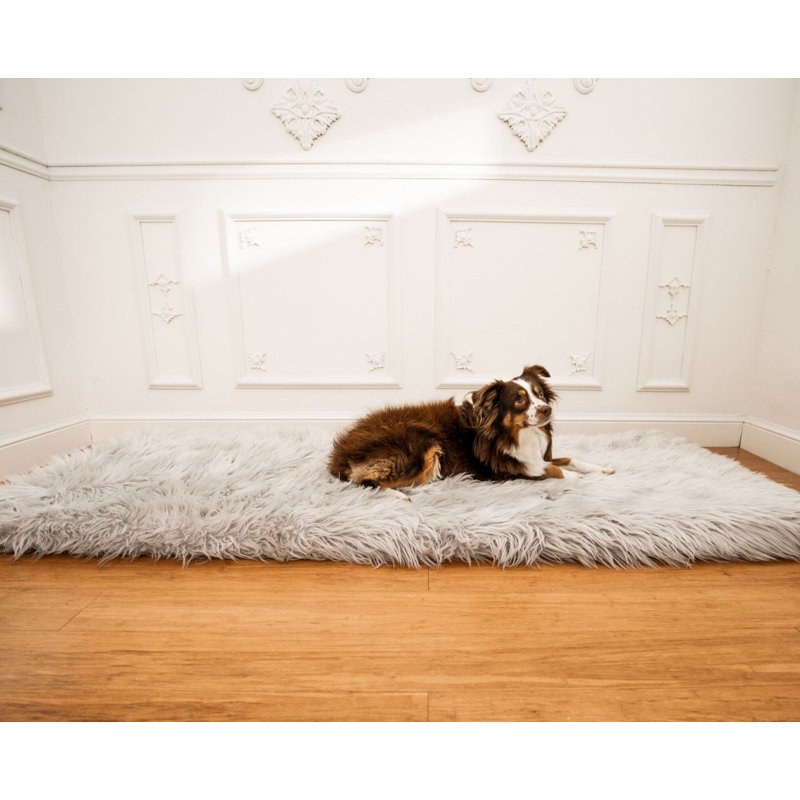 Paw Brands Puprug Runner Faux Fur Memory Foam Dog Mat Reviews Wayfair